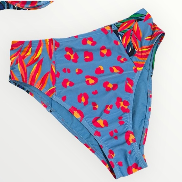 TABITHA BROWN x Target Tropical Leopard Print High Cut Bikini Set NWT Sz. S / M - Picture 7 of 15
